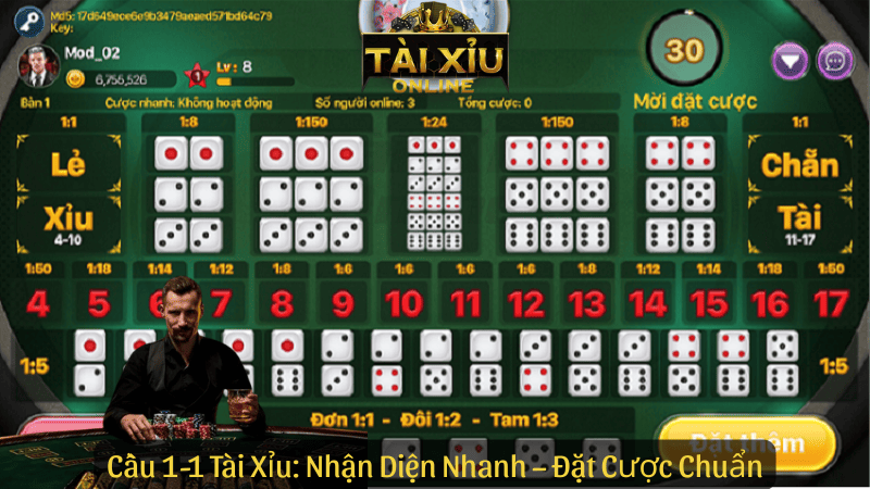 Cầu 1-1 Tài Xỉu: Nhận Diện Nhanh – Đặt Cược Chuẩn