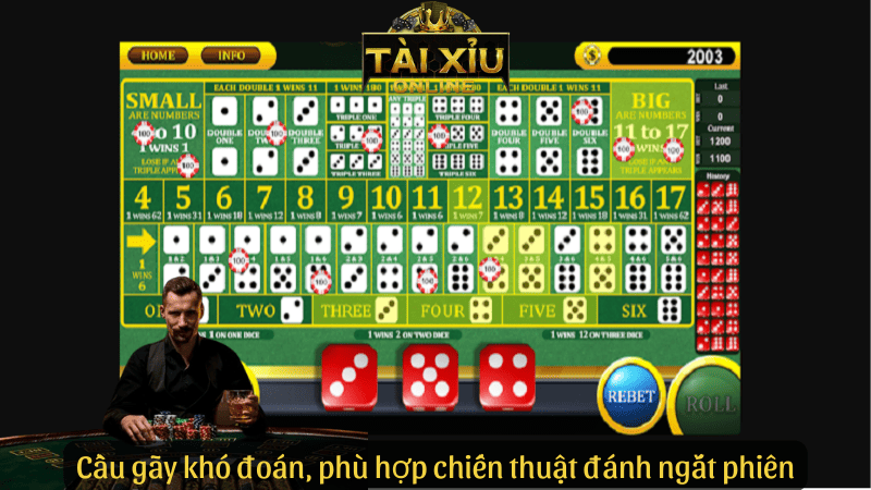 Cầu gãy khó đoán, phù hợp chiến thuật đánh ngắt phiên